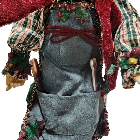 Santa's Helper Head toy maker Elf posable figure 19" Old World - Picture 13 of 14